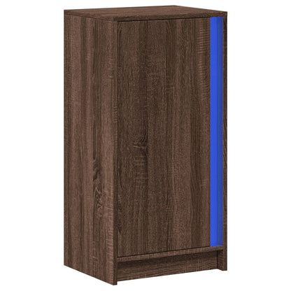 Credenza con LED Rovere Marrone 42,5x34x85 cm Legno Multistrato