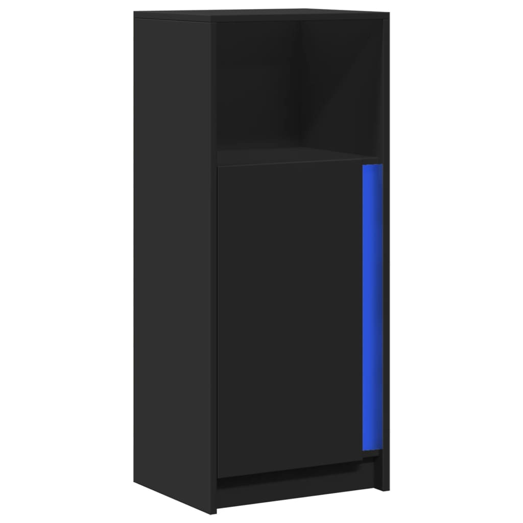 Credenza con LED Nera 42,5x34x100 cm in Legno Multistrato
