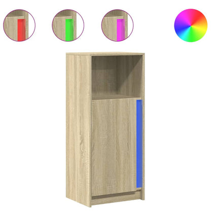 Credenza con LED Rovere Sonoma 42,5x34x100 cm Legno Multistrato