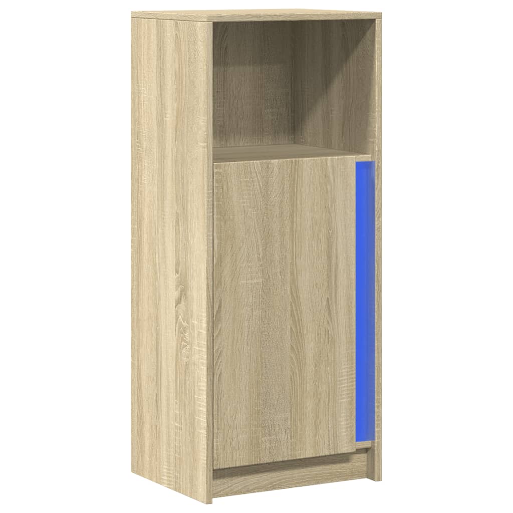 Credenza con LED Rovere Sonoma 42,5x34x100 cm Legno Multistrato