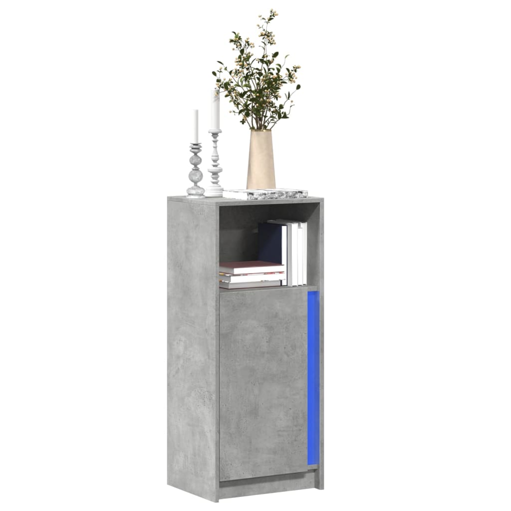 Credenza con LED Grigio Cemento 42,5x34x100cm Legno Multistrato