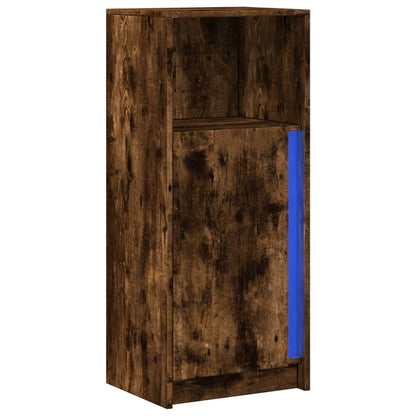 Credenza con LED Rovere Fumo 42,5x34x100cm in Legno Multistrato