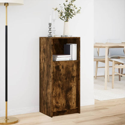 Credenza con LED Rovere Fumo 42,5x34x100cm in Legno Multistrato