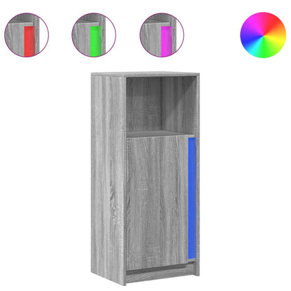 Credenza con LED Grigio Sonoma 42,5x34x100 cm Legno Multistrato