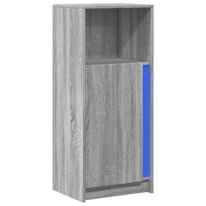 Credenza con LED Grigio Sonoma 42,5x34x100 cm Legno Multistrato