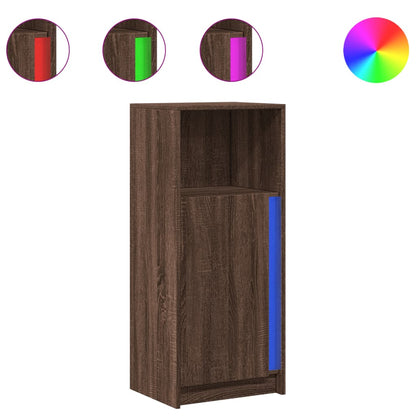 Credenza con LED Rovere Marrone 42,5x34x100cm Legno Multistrato