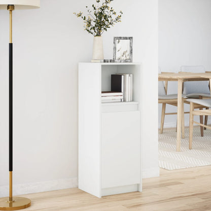 Credenza con LED Bianca 38x34x100 cm in Legno Multistrato