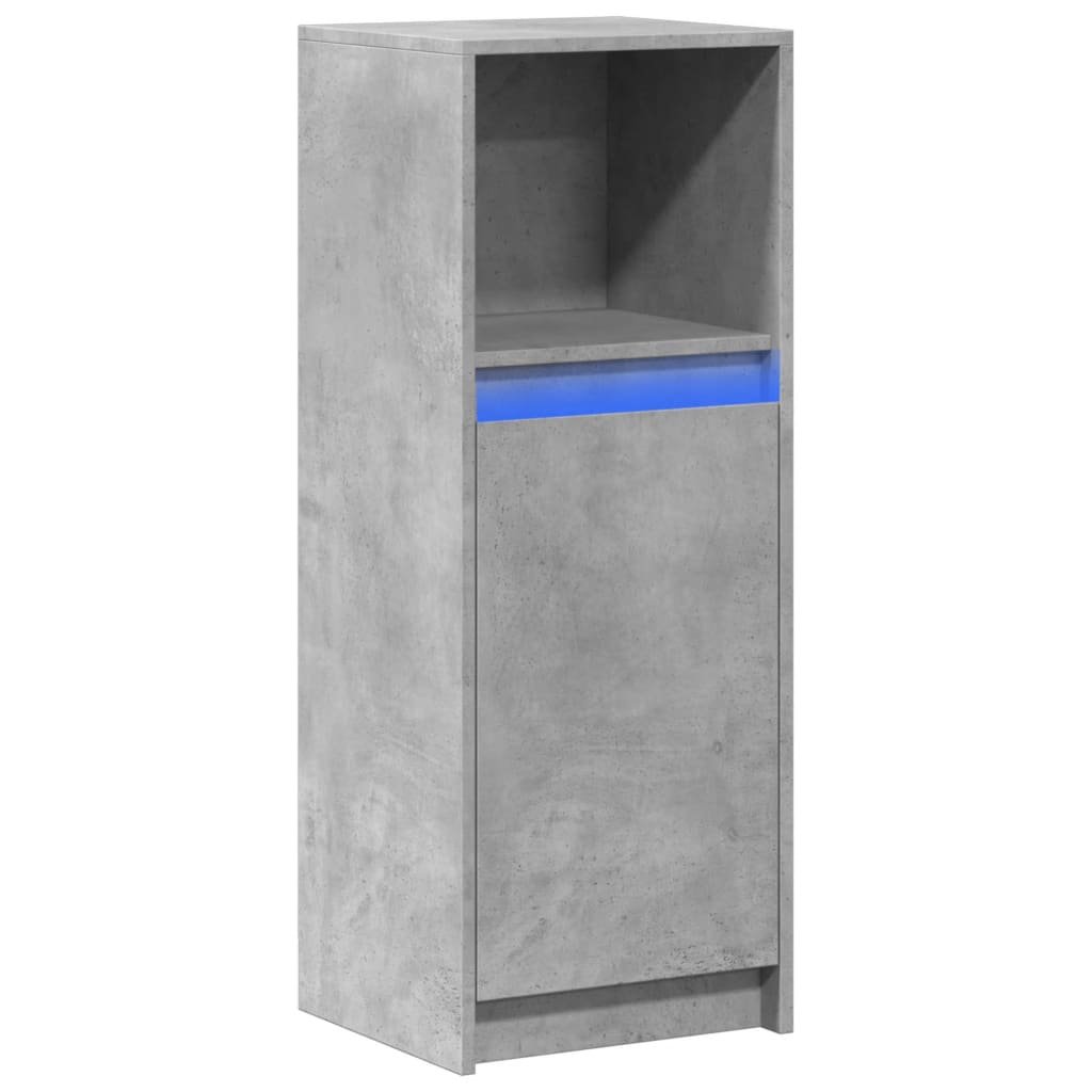 Credenza con LED Grigio Cemento 38x34x100 cm Legno Multistrato
