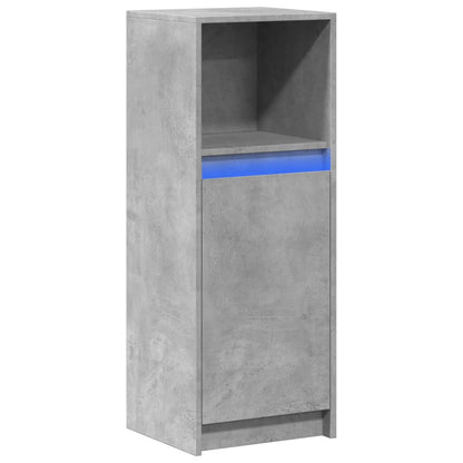 Credenza con LED Grigio Cemento 38x34x100 cm Legno Multistrato