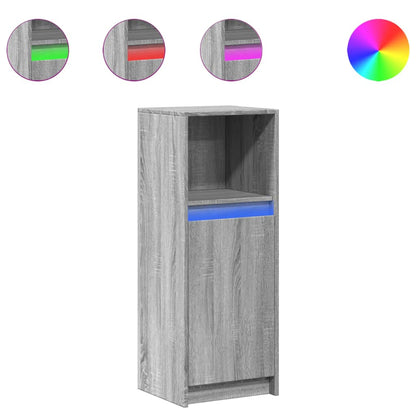 Credenza con LED Grigio Sonoma 38x34x100cm in Legno Multistrato