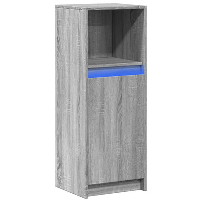 Credenza con LED Grigio Sonoma 38x34x100cm in Legno Multistrato