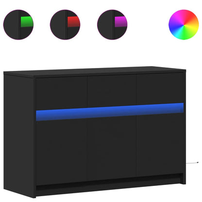 Mobile Porta TV con LED Nero 91x34x61 cm in Truciolato