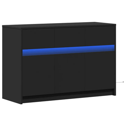 Mobile Porta TV con LED Nero 91x34x61 cm in Truciolato