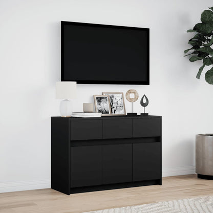 Mobile Porta TV con LED Nero 91x34x61 cm in Truciolato