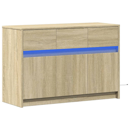 Mobile Porta TV con LED Rovere Sonoma 91x34x61 cm in Truciolato