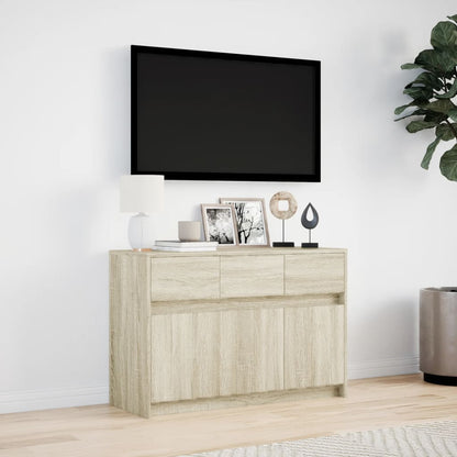 Mobile Porta TV con LED Rovere Sonoma 91x34x61 cm in Truciolato