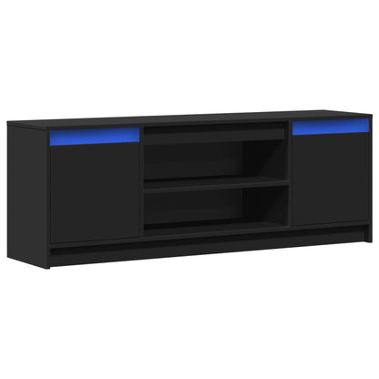 Mobile Porta TV con LED Nero 139,5x34x50 cm in Truciolato