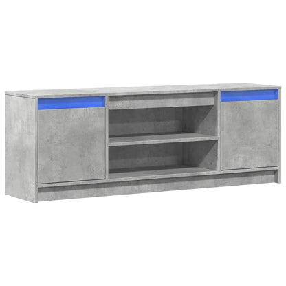 Mobile Porta TV con LED Grigio Cemento 139,5x34x50cm Truciolato