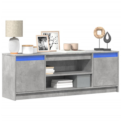 Mobile Porta TV con LED Grigio Cemento 139,5x34x50cm Truciolato