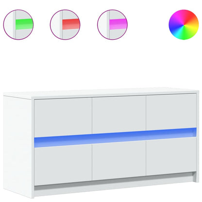 Mobile Porta TV con LED Bianco 100x34x50 cm in Truciolato