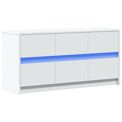Mobile Porta TV con LED Bianco 100x34x50 cm in Truciolato