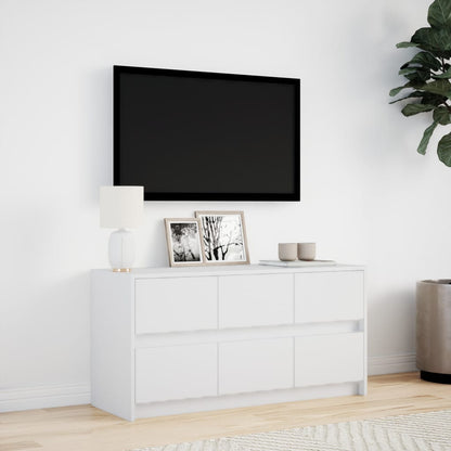 Mobile Porta TV con LED Bianco 100x34x50 cm in Truciolato