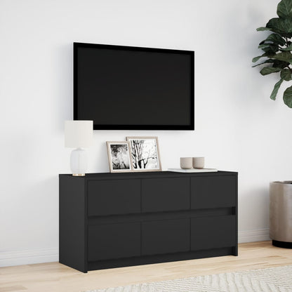 Mobile Porta TV con LED Nero 100x34x50 cm in Truciolato