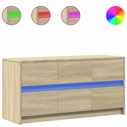 Mobile Porta TV con LED Rovere Sonoma 100x34x50cm in Truciolato