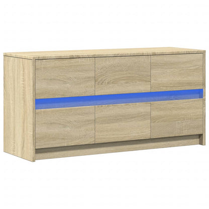 Mobile Porta TV con LED Rovere Sonoma 100x34x50cm in Truciolato