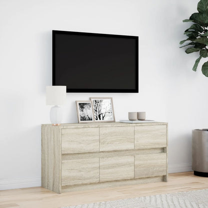 Mobile Porta TV con LED Rovere Sonoma 100x34x50cm in Truciolato