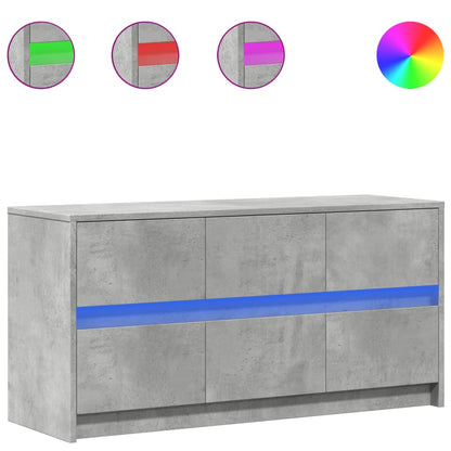 Mobile Porta TV con LED Grigio Cemento 100x34x50 cm Truciolato