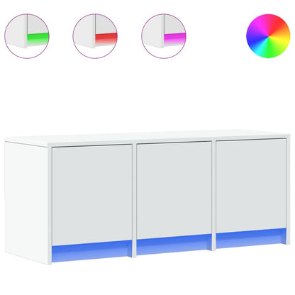 Mobile Porta TV con LED Bianco 97x34x40 cm in Truciolato