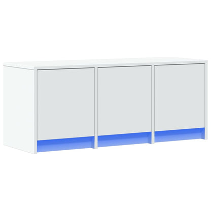 Mobile Porta TV con LED Bianco 97x34x40 cm in Truciolato