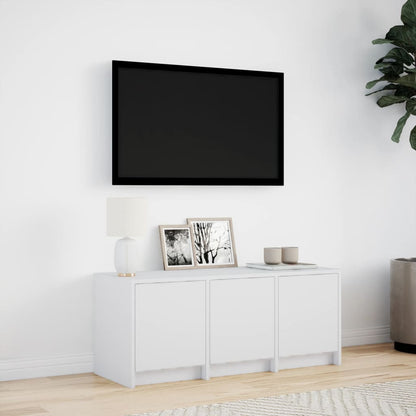 Mobile Porta TV con LED Bianco 97x34x40 cm in Truciolato
