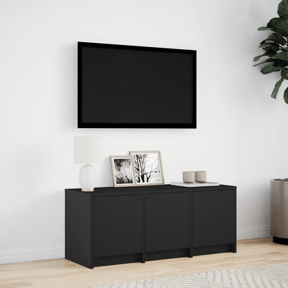 Mobile Porta TV con LED Nero 97x34x40 cm in Truciolato