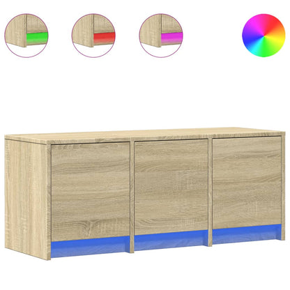 Mobile Porta TV con LED Rovere Sonoma 97x34x40 cm in Truciolato