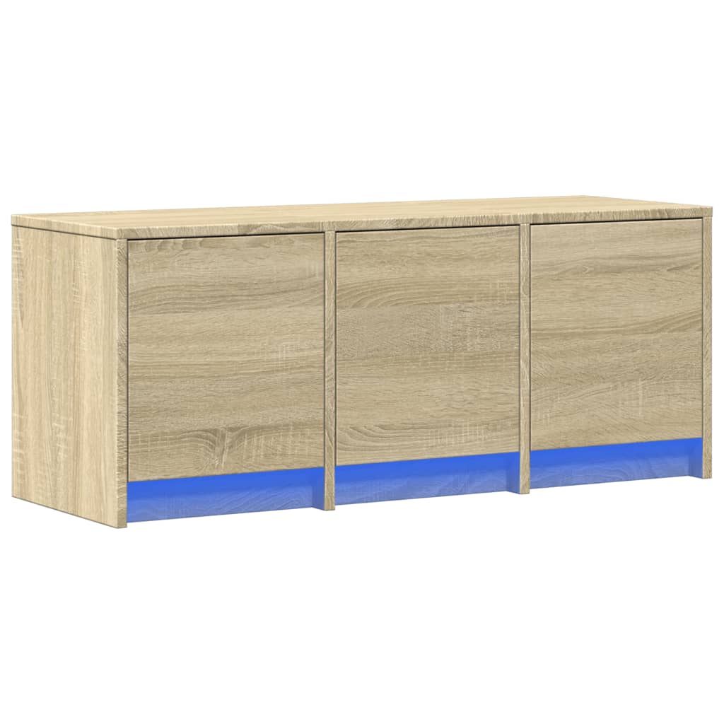 Mobile Porta TV con LED Rovere Sonoma 97x34x40 cm in Truciolato