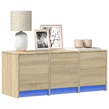 Mobile Porta TV con LED Rovere Sonoma 97x34x40 cm in Truciolato
