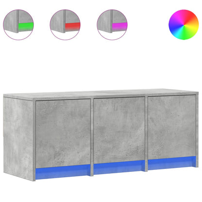 Mobile Porta TV con LED Grigio Cemento 97x34x40 cm Truciolato