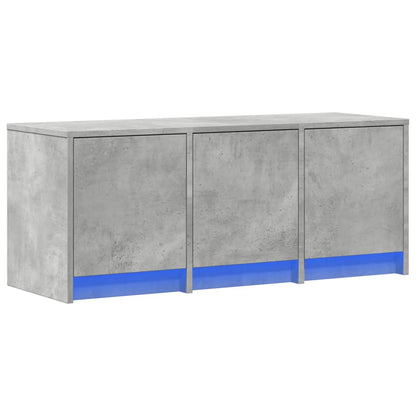 Mobile Porta TV con LED Grigio Cemento 97x34x40 cm Truciolato
