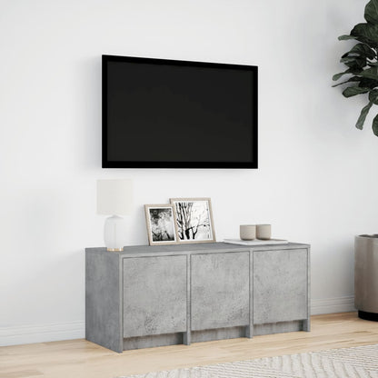 Mobile Porta TV con LED Grigio Cemento 97x34x40 cm Truciolato