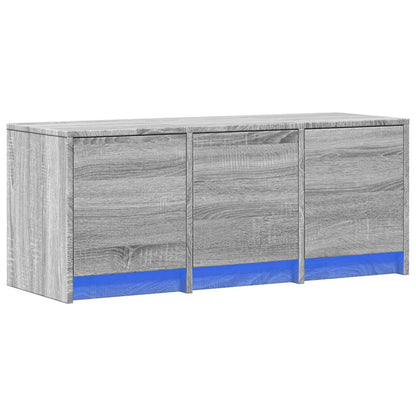 Mobile Porta TV con LED Grigio Sonoma 97x34x40 cm in Truciolato