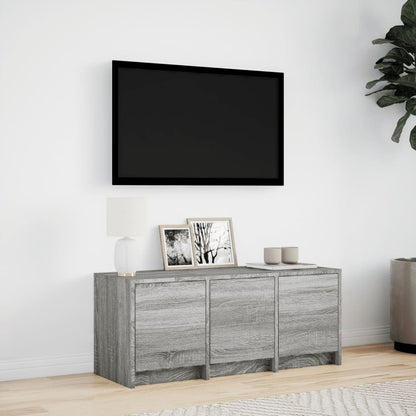 Mobile Porta TV con LED Grigio Sonoma 97x34x40 cm in Truciolato