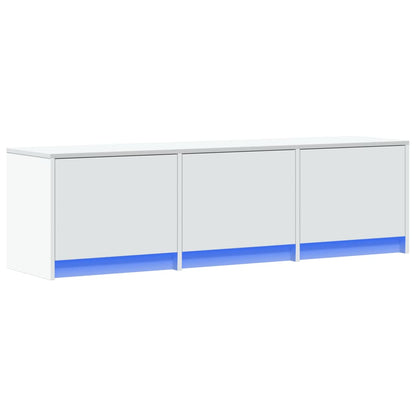 Mobile Porta TV con LED Bianco 140x34x40 cm in Truciolato