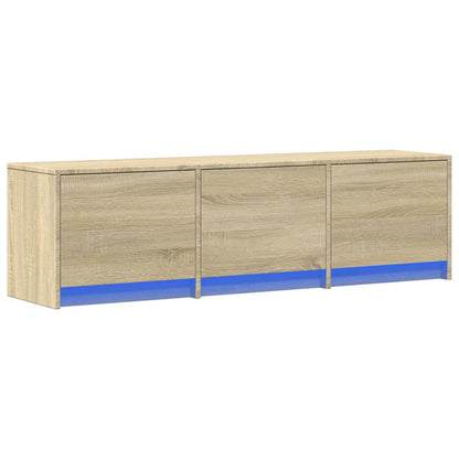 Mobile Porta TV con LED Rovere Sonoma 140x34x40cm in Truciolato
