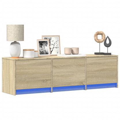 Mobile Porta TV con LED Rovere Sonoma 140x34x40cm in Truciolato