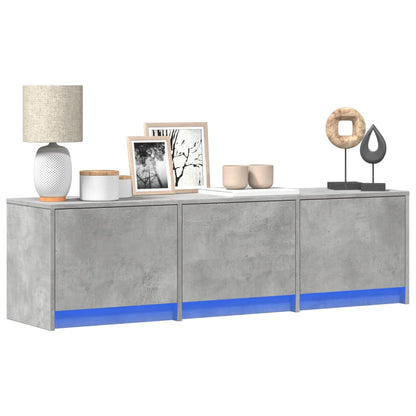Mobile Porta TV con LED Grigio Cemento 140x34x40 cm Truciolato