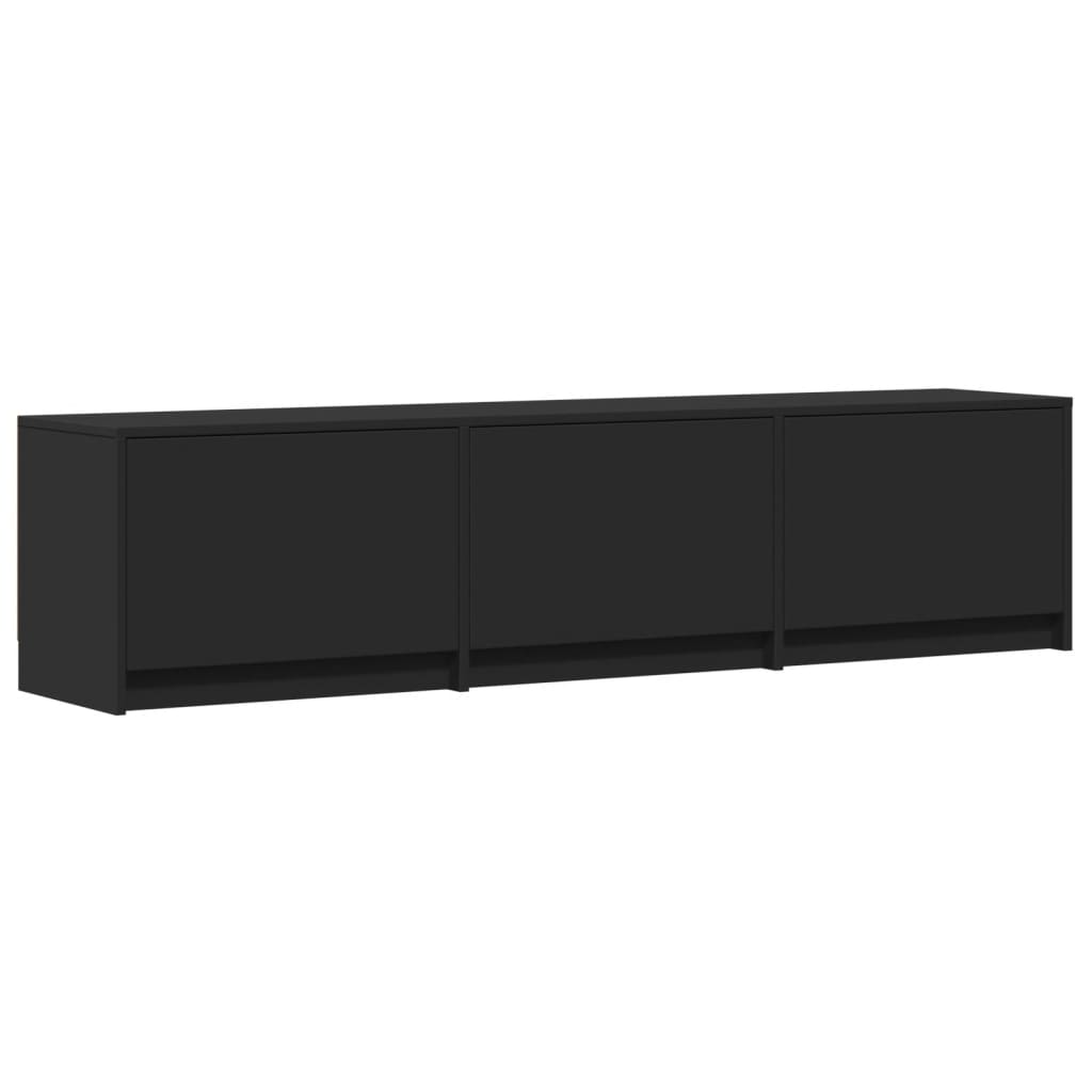 Mobile Porta TV con LED Nero 165x34x40 cm in Truciolato