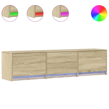 Mobile Porta TV con LED Rovere Sonoma 165x34x40cm in Truciolato