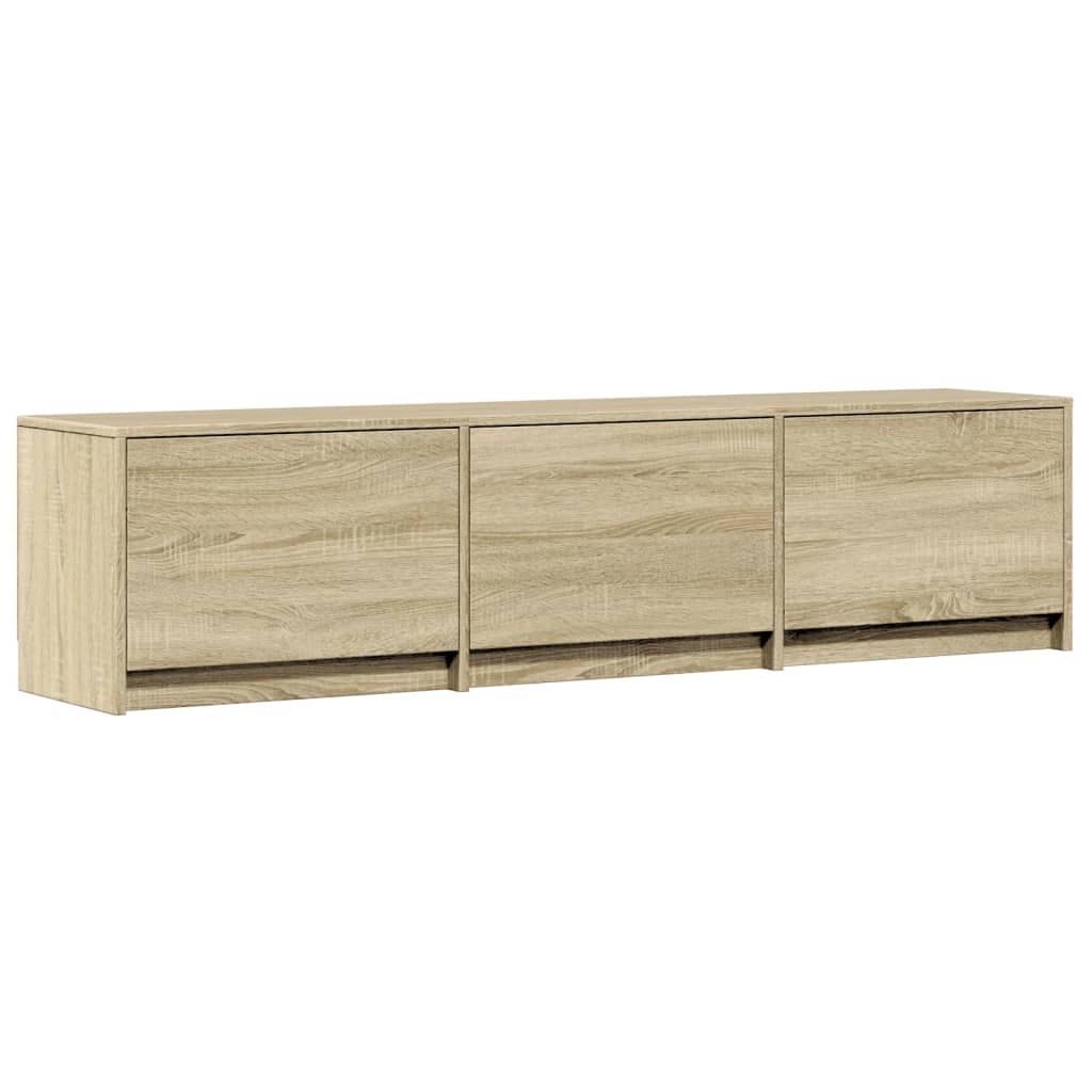 Mobile Porta TV con LED Rovere Sonoma 165x34x40cm in Truciolato